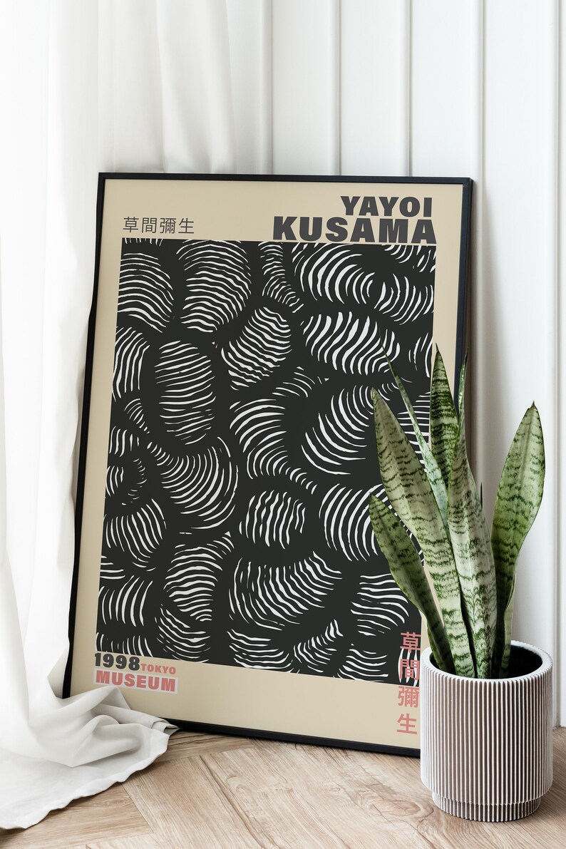 Yayoi Kusama Poster, Yayoi Kusama Exhibition Print, Japanese Wall Art