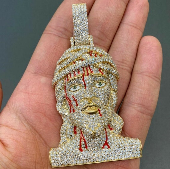 Diamond Jesus Piece Men's Women Pendant 