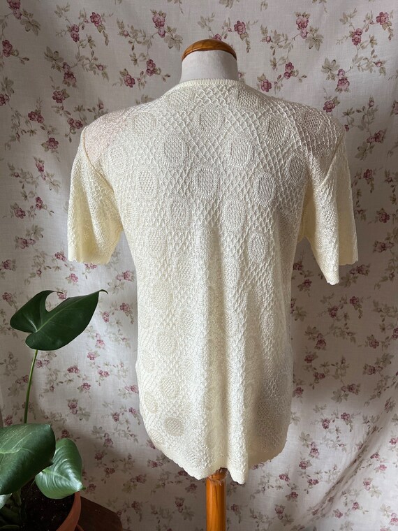 Vintage 50s style glam top embroidered evening co… - image 9