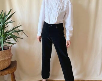 Vintage Knickerbocker Wool Pants M 70s, Knee-length Clown Pleated