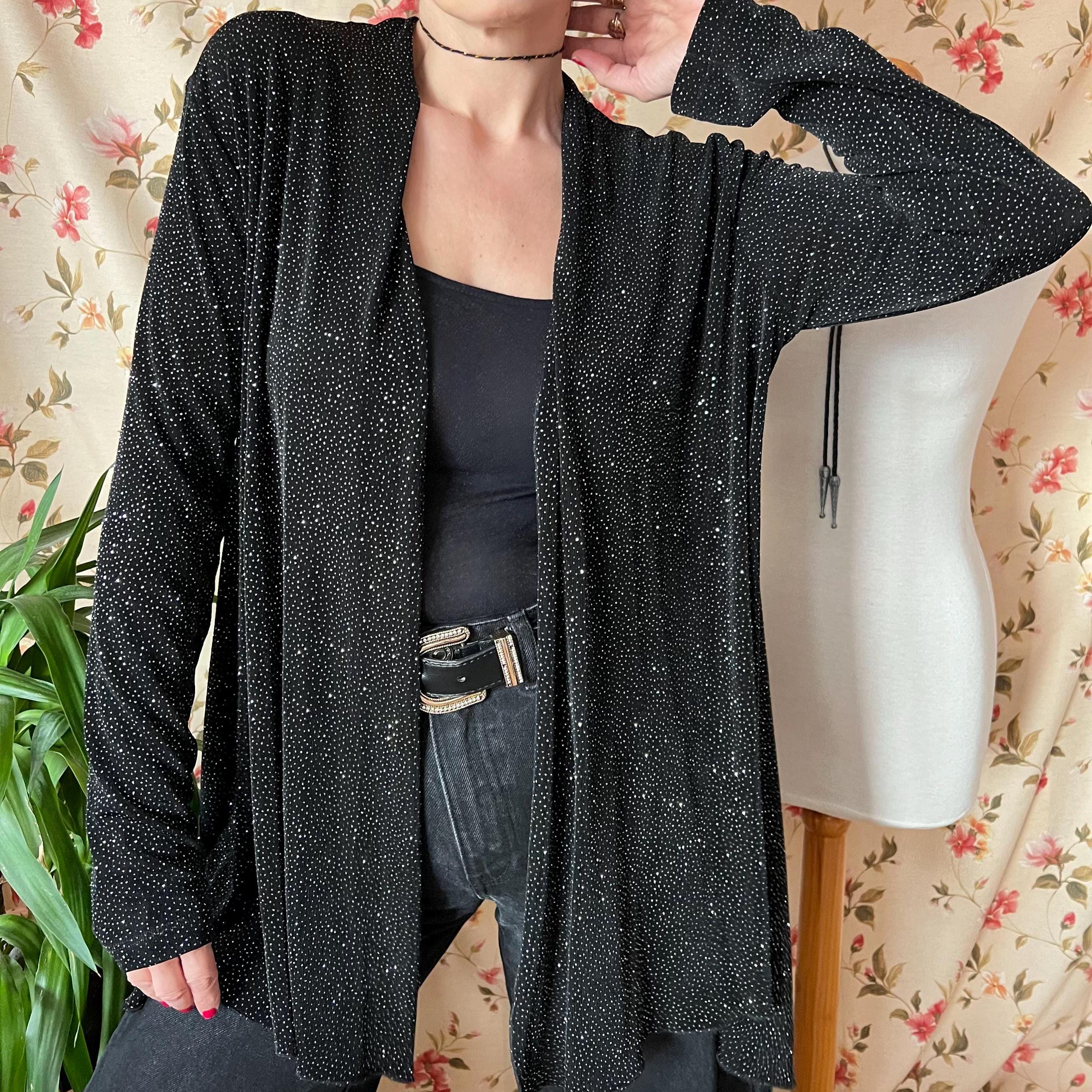 Veste En Sequin Noir Femme - Coupe Chauve-souris - Taille S/M - Neuf Avec étiquette - ZEZA FASHION