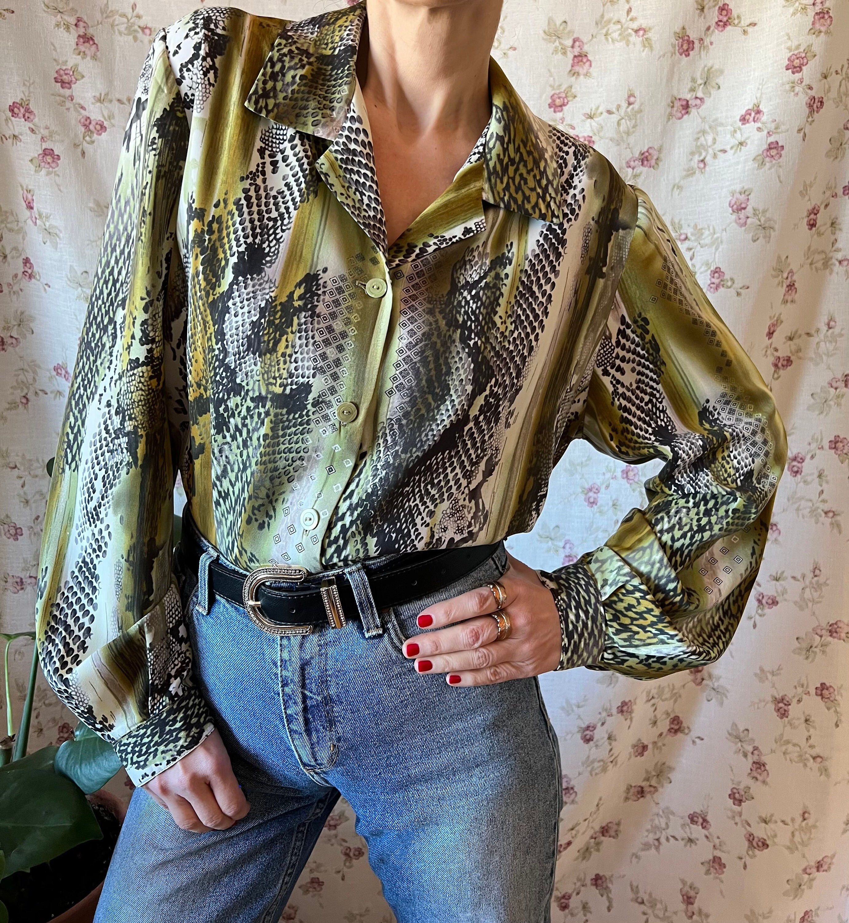 Snake Print Shirt - Etsy Singapore