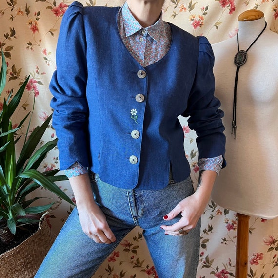 Flower Embroidered Tyrolean Jacket