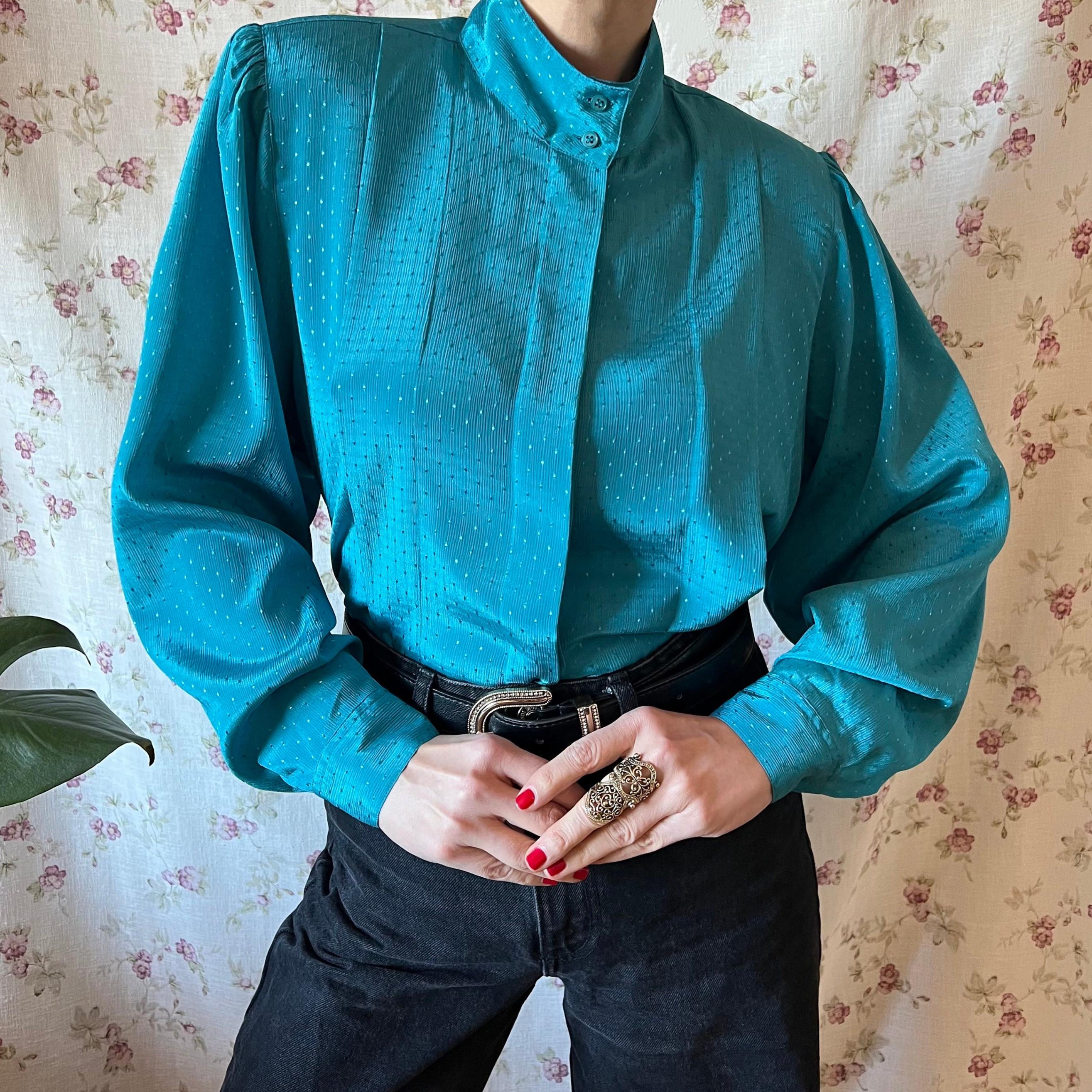 【新品】imperf Vintage Satin Shirt Ecru TESS VINTAGE LIQUID SATIN SHIRT TOP DRESS SUIT BLOUSE 8 M