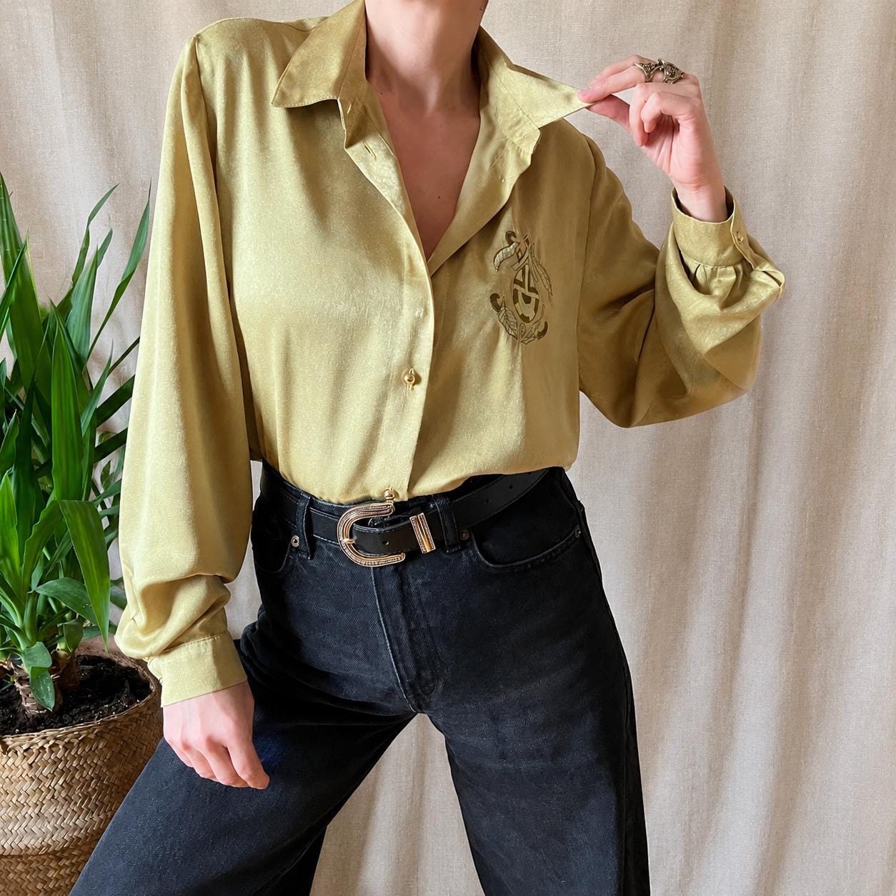 gold dress shirt for women Womens Shiny Plus Size plain gold t shirt