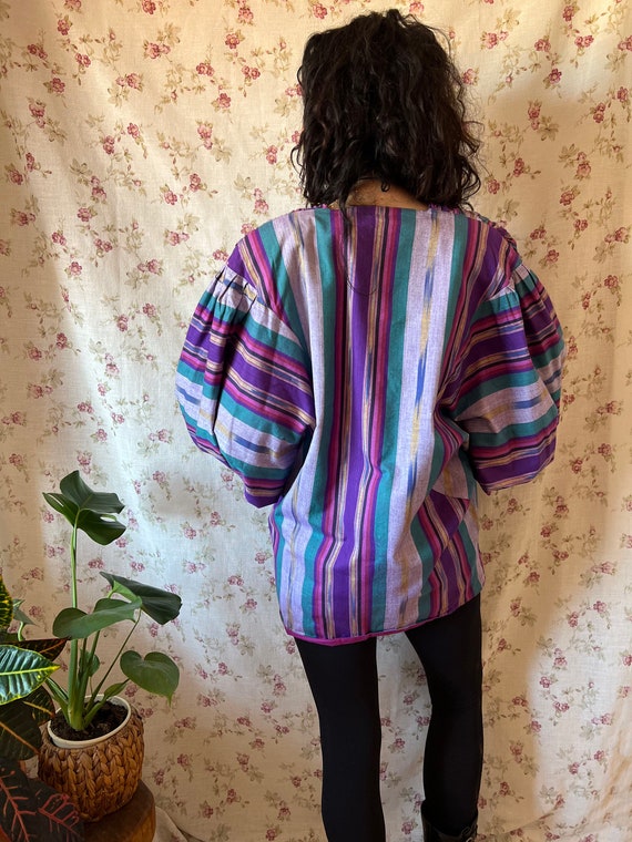 Vintage ethnic jacket quilted Indian duster 90s c… - image 6