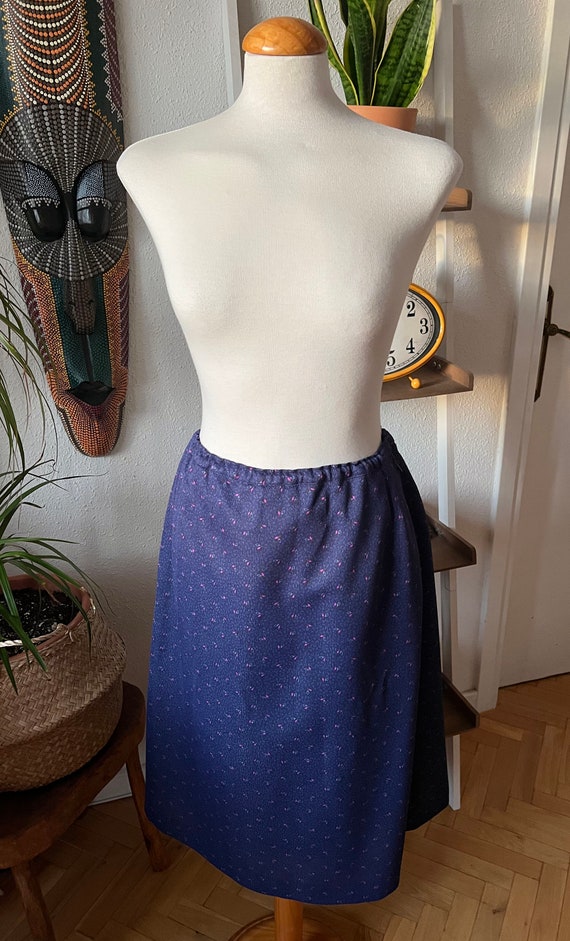 Vintage 70s folk lavender skirt ditsy cottagecore… - image 6