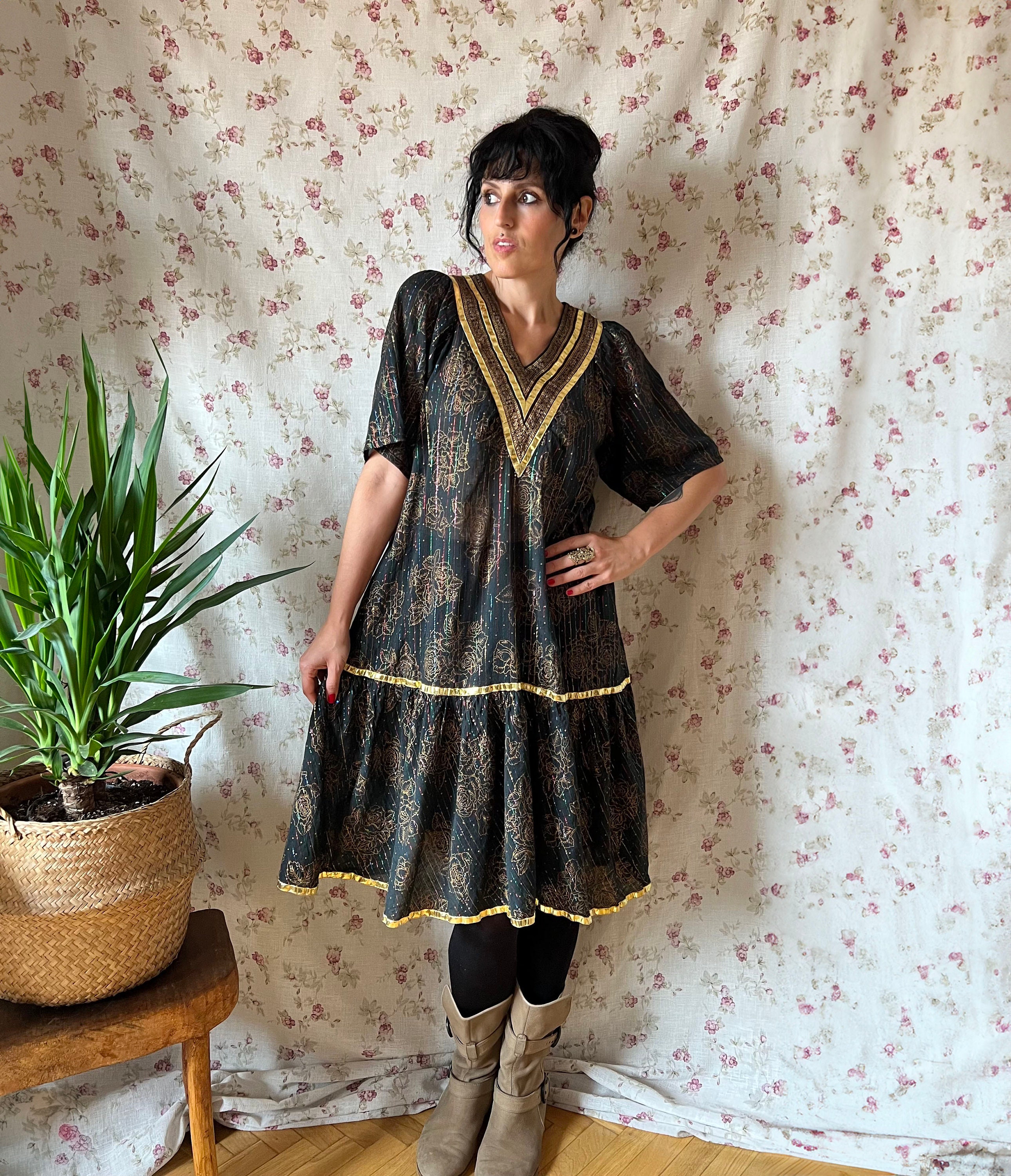 Vintage 70s Hippie Indian Gauze Tunic - Etsy Vintage 70s Hippie Indian Gauze Tunic - Etsy