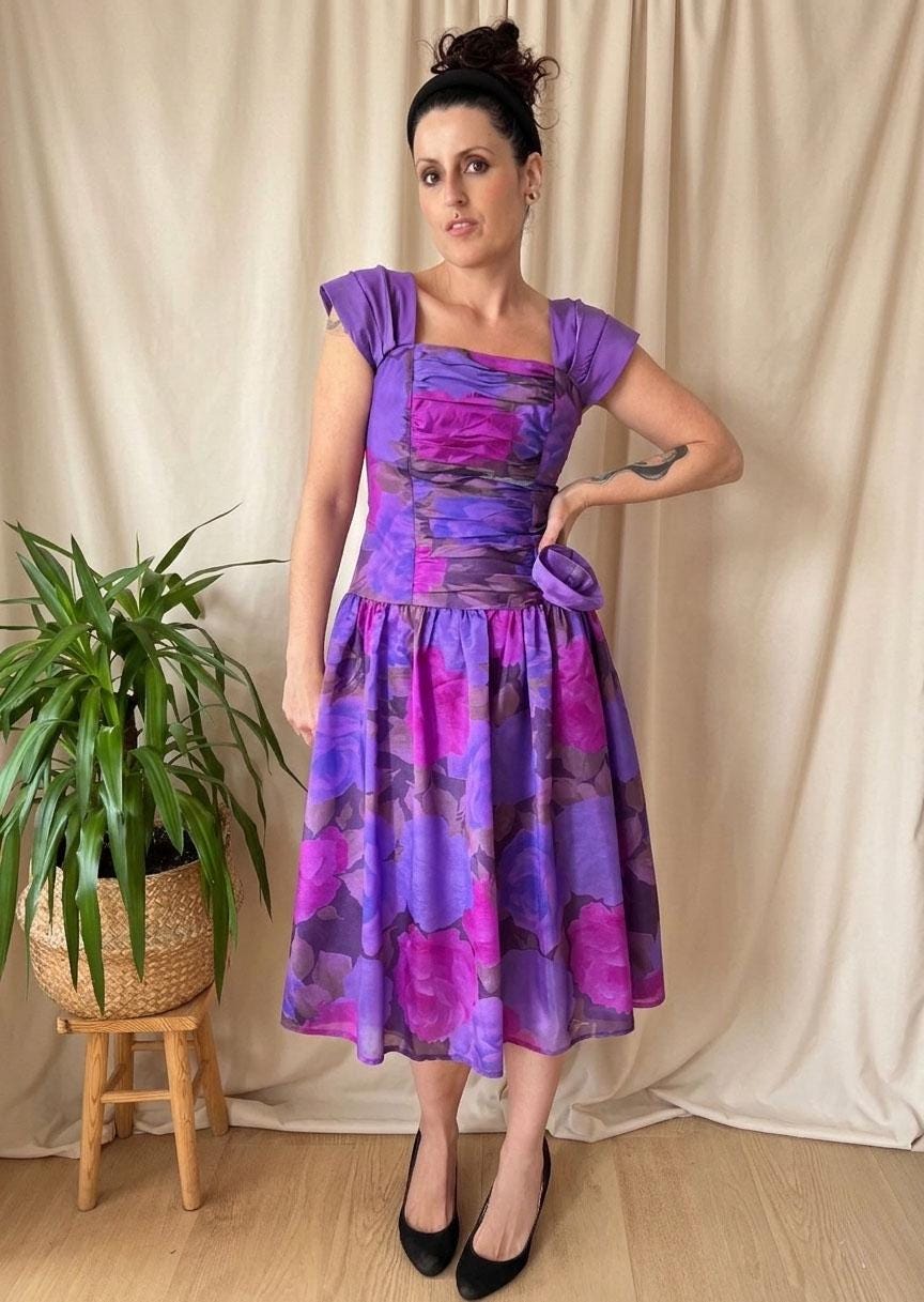 Purple 1980s Formal Dresses VTG Alicia 80s Formal Dress Evening Party Cocktail Bridesmaid Purple 1980s Formal Dresses VTG Alicia 80s Formal Dress Evening Party Cocktail Bridesmaid