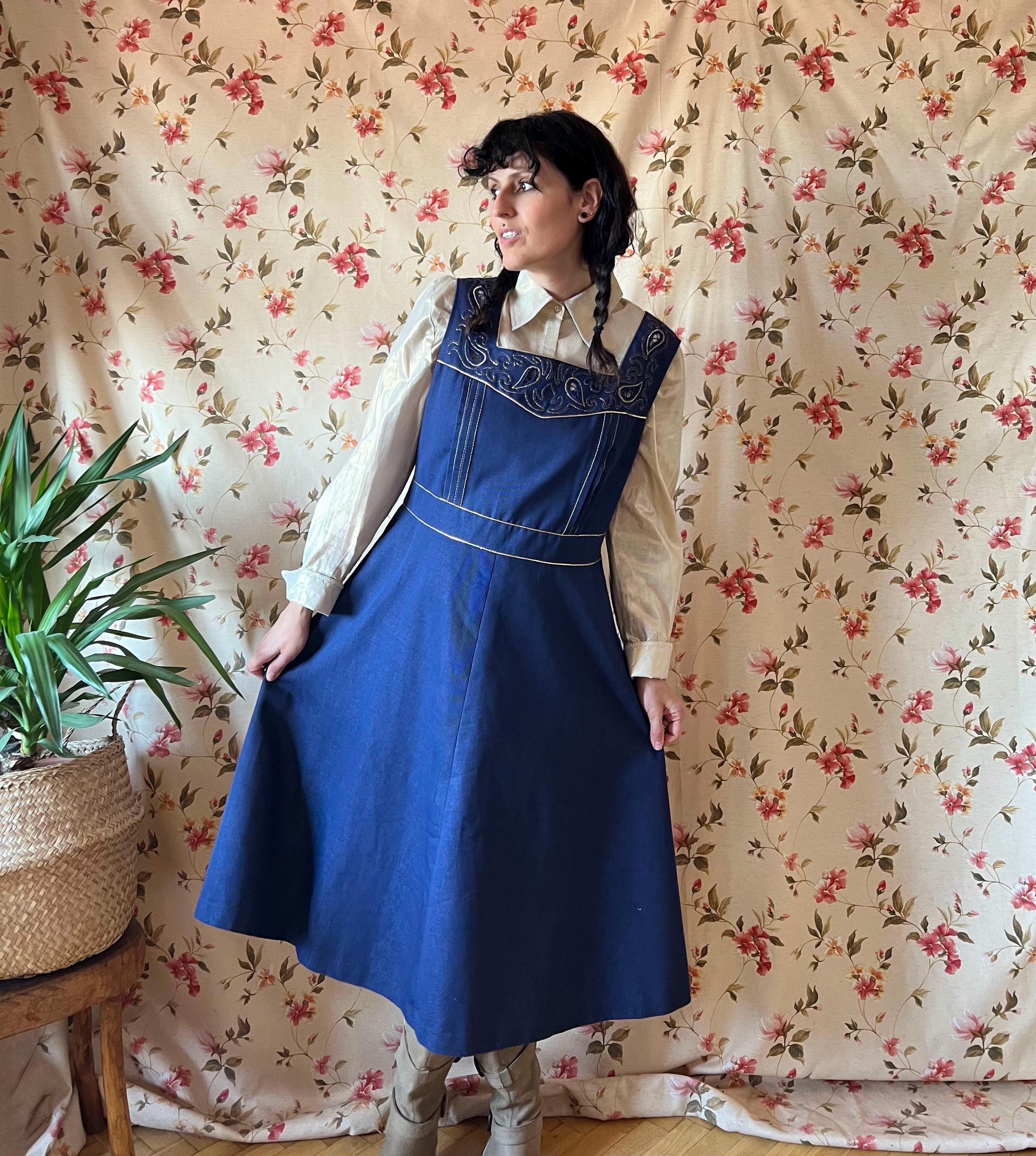 country road denim pinafore dress Styled Three Ways: The Country Road Fitted Denim Dress