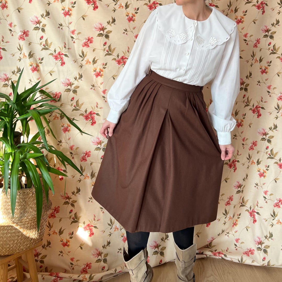 Colt Skirt in Brown Wool
