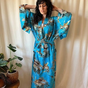 Vintage Chinese kimono plus size 90s