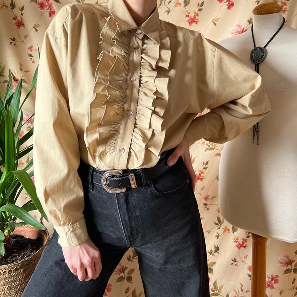 THE POET / Ruffle Neck Cotton Voile Shirt main image 1