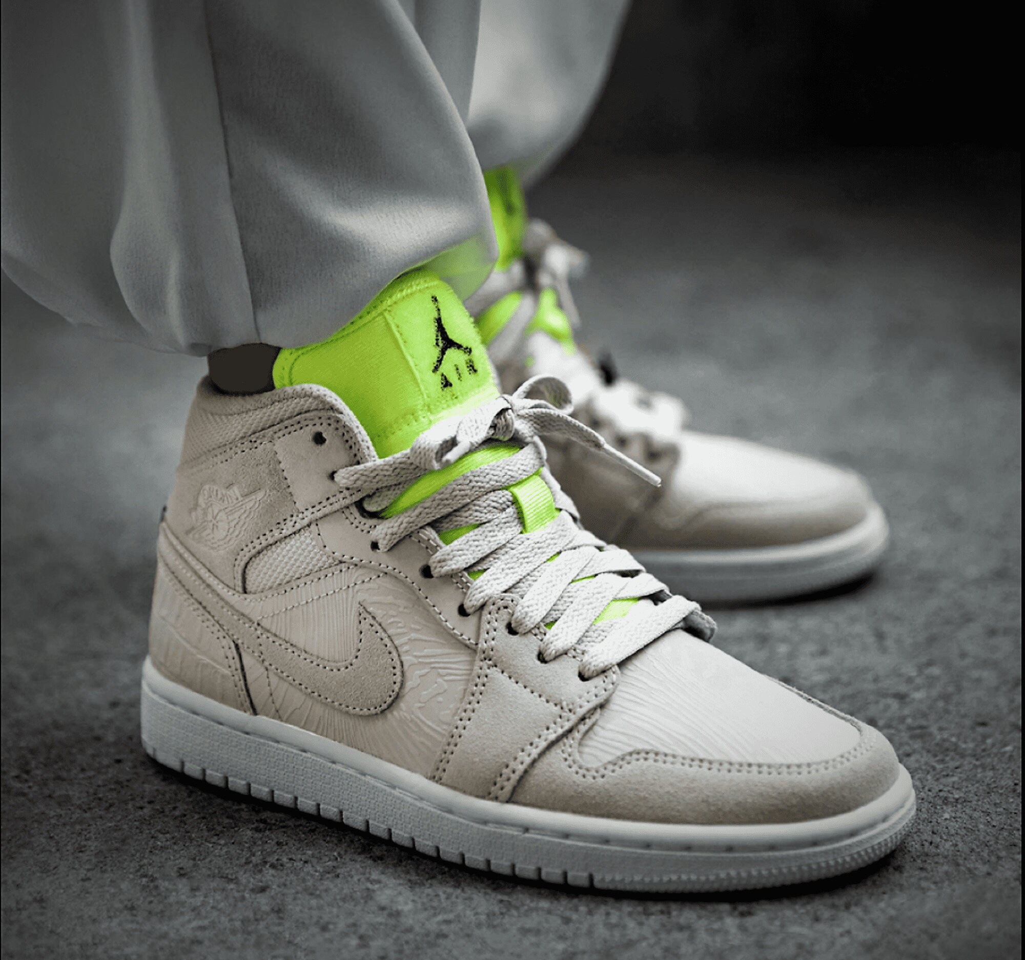 2020 Latest Air Jordan 1 Mid Vast Grey Ghost Green White | Etsy 2020 Latest Air Jordan 1 Mid Vast Grey Ghost Green White | Etsy
