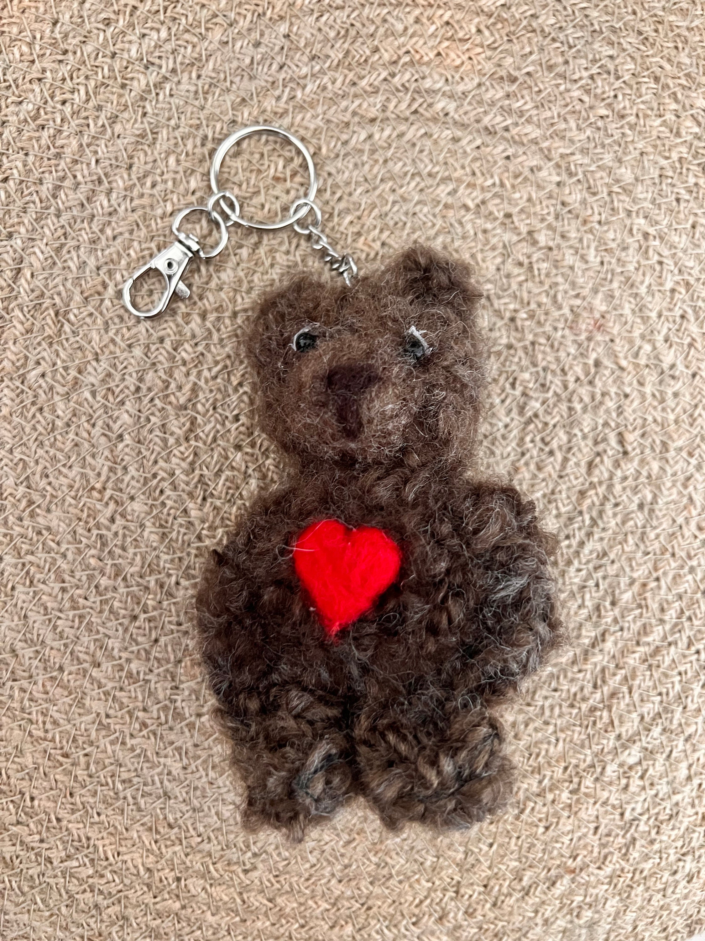 Teddy Bear Key Ring - Etsy