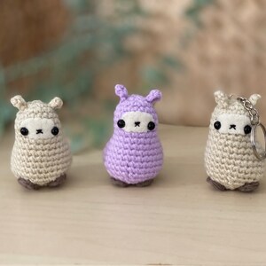 Handmade Small Crochet Llama/Alpaca Keychain, Crochet Llama Alpaca car charm