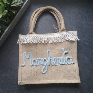 Borsa Mare in iuta PICCOLA.Spiaggia,Minime, addio al nubilato,idea regalo.Per altre foto segui la pagina Instagram: manine.creative