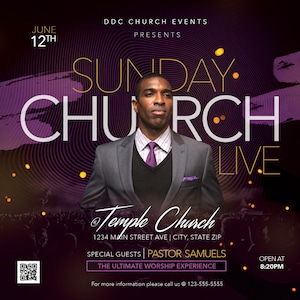 Church Sunday Live Flyer