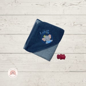 Kapuzenhandtuch Baby, Kapuzenbadetuch mit Namen, Baby Badetuch, Baby Kapuzenhandtuch personalisiert, Baby Badetuch