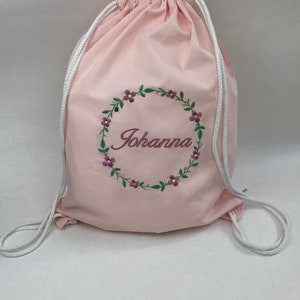 B - WARE! Turnbeutel personalisiert mit Namen, Kita Beutel Wechselwäsche, personalisierter Turnbeutel, Kindergartentasche personalisiert