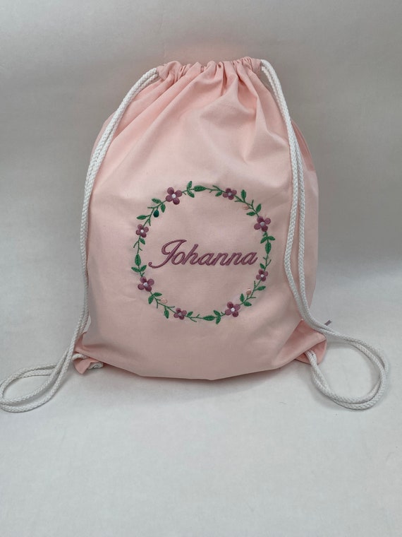 B - WARE! Turnbeutel personalisiert mit Namen, Kita Beutel Wechselwäsche, personalisierter Turnbeutel, Kindergartentasche personalisiert