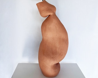 Handmade Abstract Ceramic Vase: Minimalist Home Decor