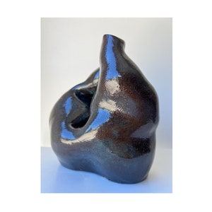 Sculptural Vase, Handmade Glazed Ceramic Vase, Textured Vase, Decorative Nordic Vase, Ceramic Art Sculpture, Ceramic Vessel, Home Decor