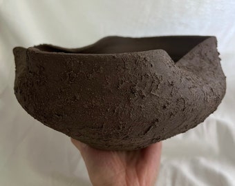 ブラウンテクスチャセラミック花瓶 - Etsy 日本