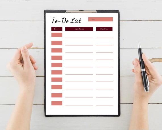 Printable TO Do-list Daily To-do List Instant Download PDF - Etsy