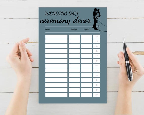 Wedding Planner Printable PDF Wedding Planning Personalized - Etsy
