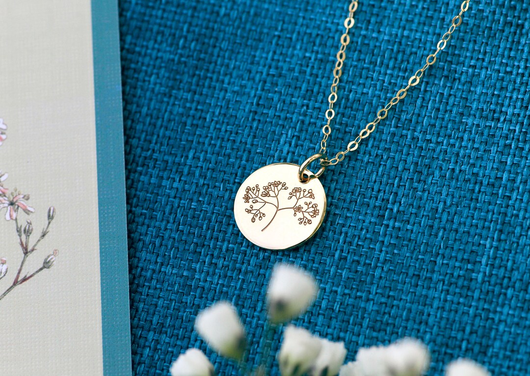 Baby's Breath Flower Necklace Gypsophila Meaningful Etsy