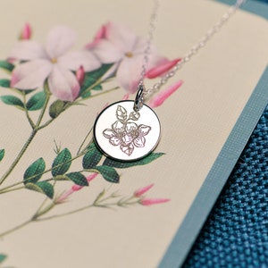 Jasmine Necklace, Amiability, Meaningful Gift, Friendship Gift, Cheerfulness, Floriography, Language of Flowers Jewellery, Minimalist