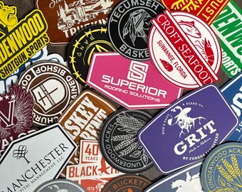 Colored Acrylic Custom Logo Iron On Patches, Business Logo patches, Iron On Hat Patch, Acrylic patches, DIY Do It Yourself, Colored Patches