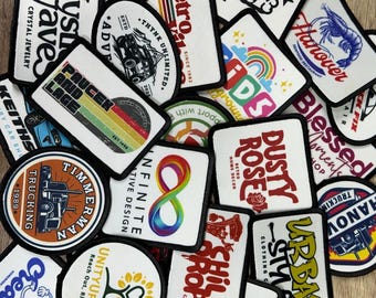 Custom Full Color Printed Iron-On Patches for Business Logos
