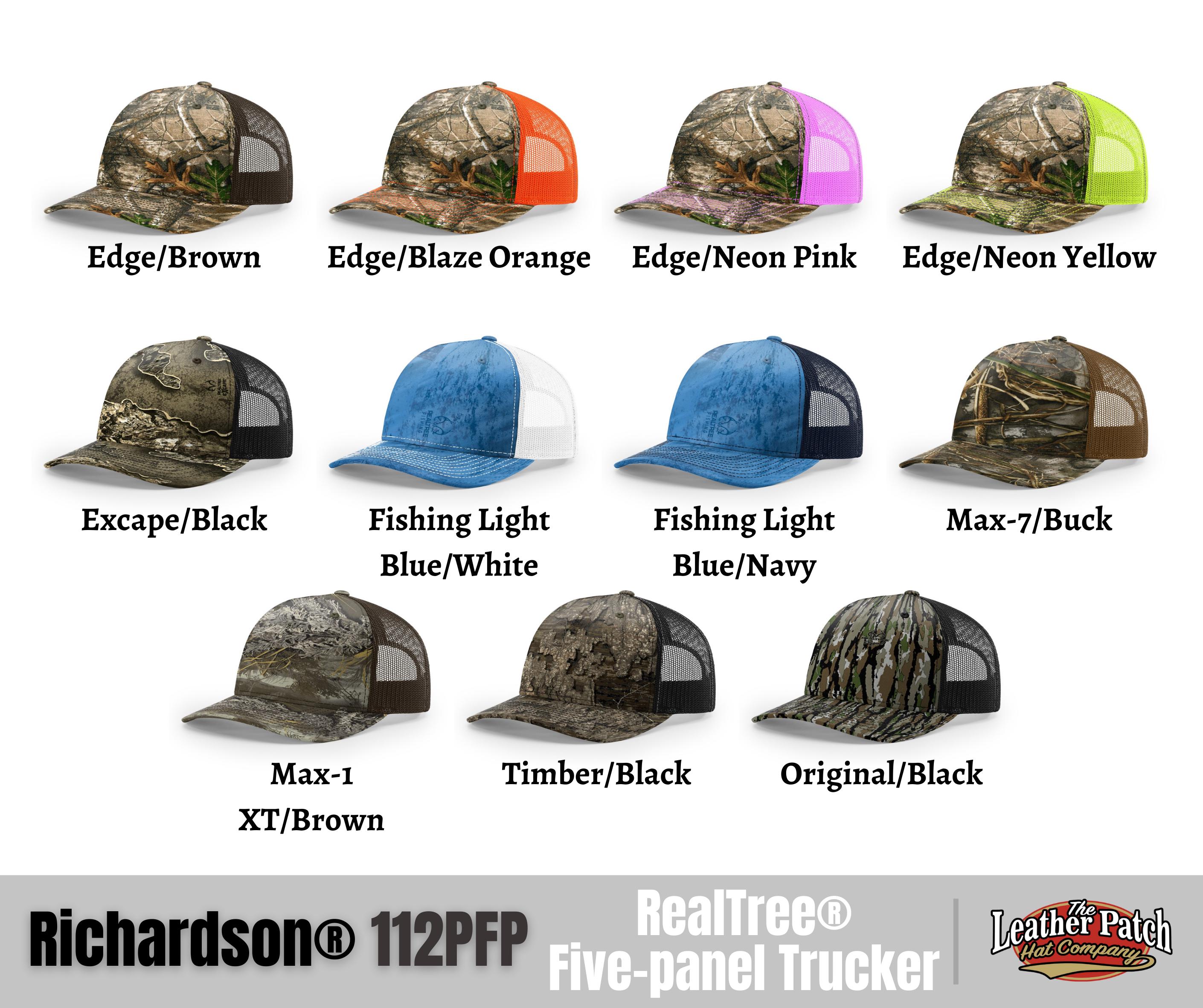 Leather Patch Trucker Hat: Realtree Camo Style (personalized Logo