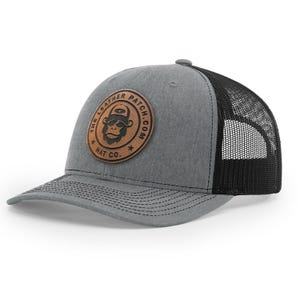 Custom Logo hat, Bulk Custom leather Patch Hat, Bulk hats, Leather patch hat, logo hats, business merch, Gift, Holiday, Christmas, Birthday