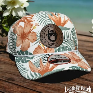 Hawaiian Leather Patch Hat: Custom Logo, Personalized Text