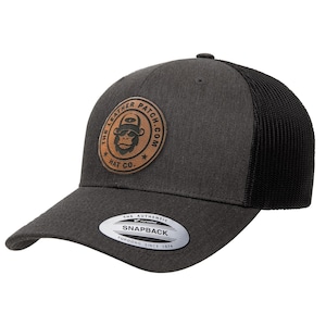 Personalized Leather Patch Trucker Hat - Custom Engraved Logo for Companies & Brands - Richardson Yupoong