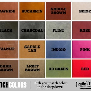 a bunch of different colors of leather