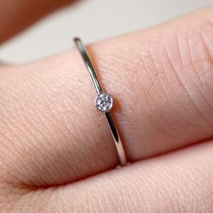 Small Engagement Ring / Tiny Diamond Ring / Simple Diamond Ring / Diamond ring Gold / 14k gold ring / 18k gold ring / tiny diamond rings