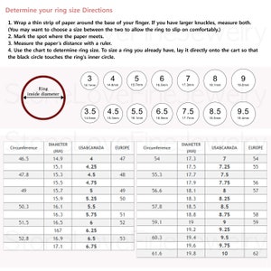 Mens Ring Size Chart