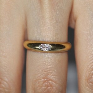 14k Diamond Ring / Bold wedding band / Customized rings / 18k yellow ring / wedding rings