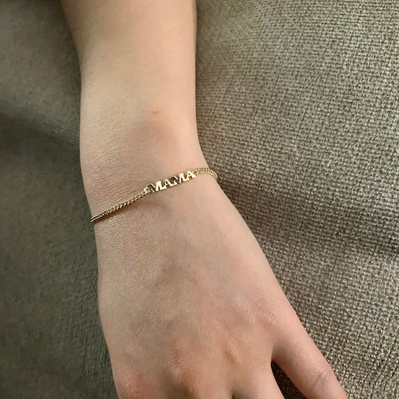 14k Gold Mama Bracelet Mama Bracelets Gold