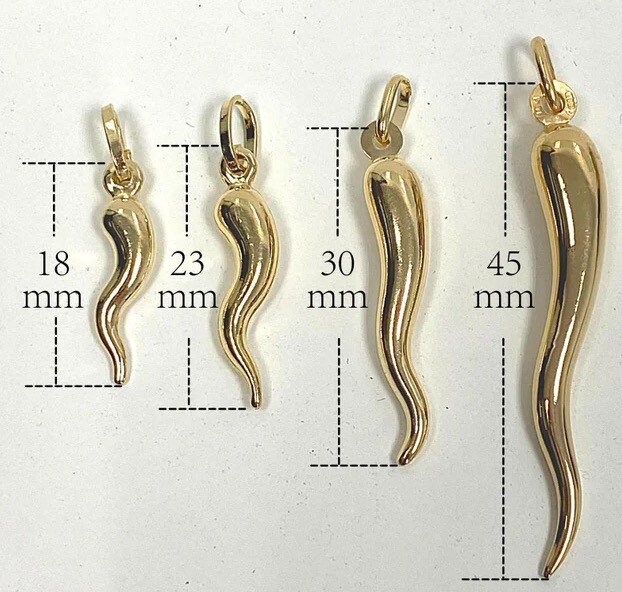 14k Gold - Horn Necklace / Pendant Necklace / 14k Yellow