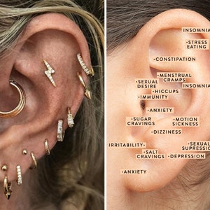 Diamond Stud Earrings / 14k Gold Diamond Earrings / Screw Back Diamond Earrings / 4 diamonds Earrings image 6
