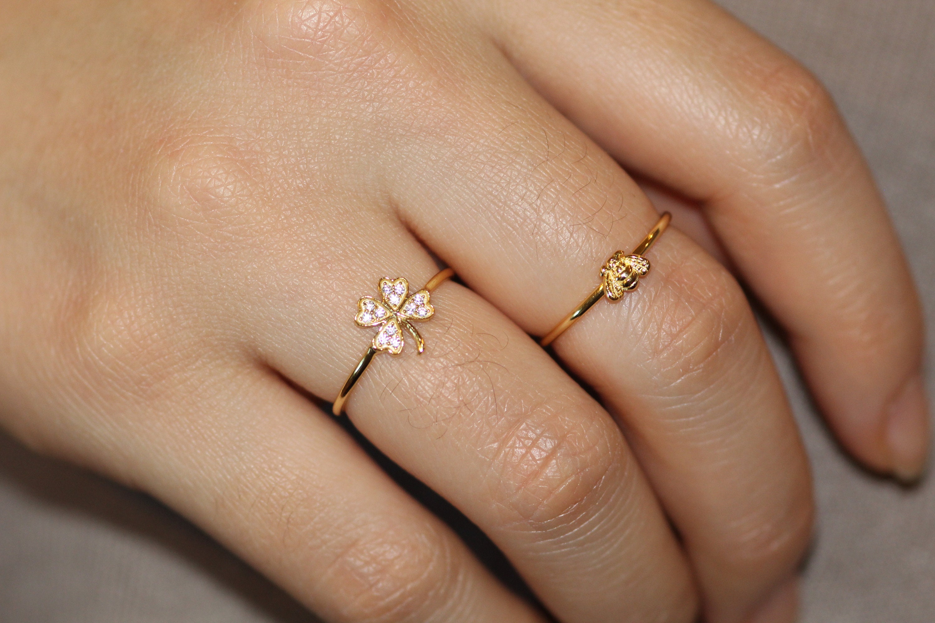 Four leaf hotsell clover gold ring