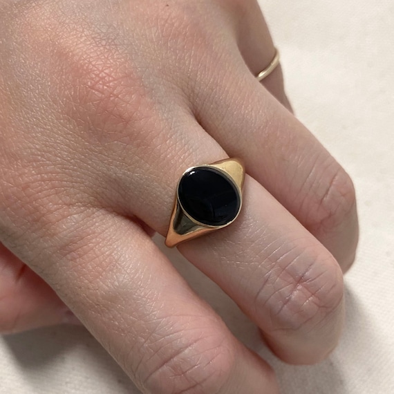 Mens onyx pinky ring deals