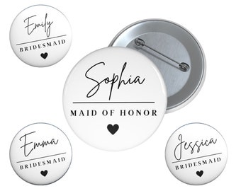 Matron of Honor Enamel Lapel Pin // Palm and Posy / White / Gold / MOH ...