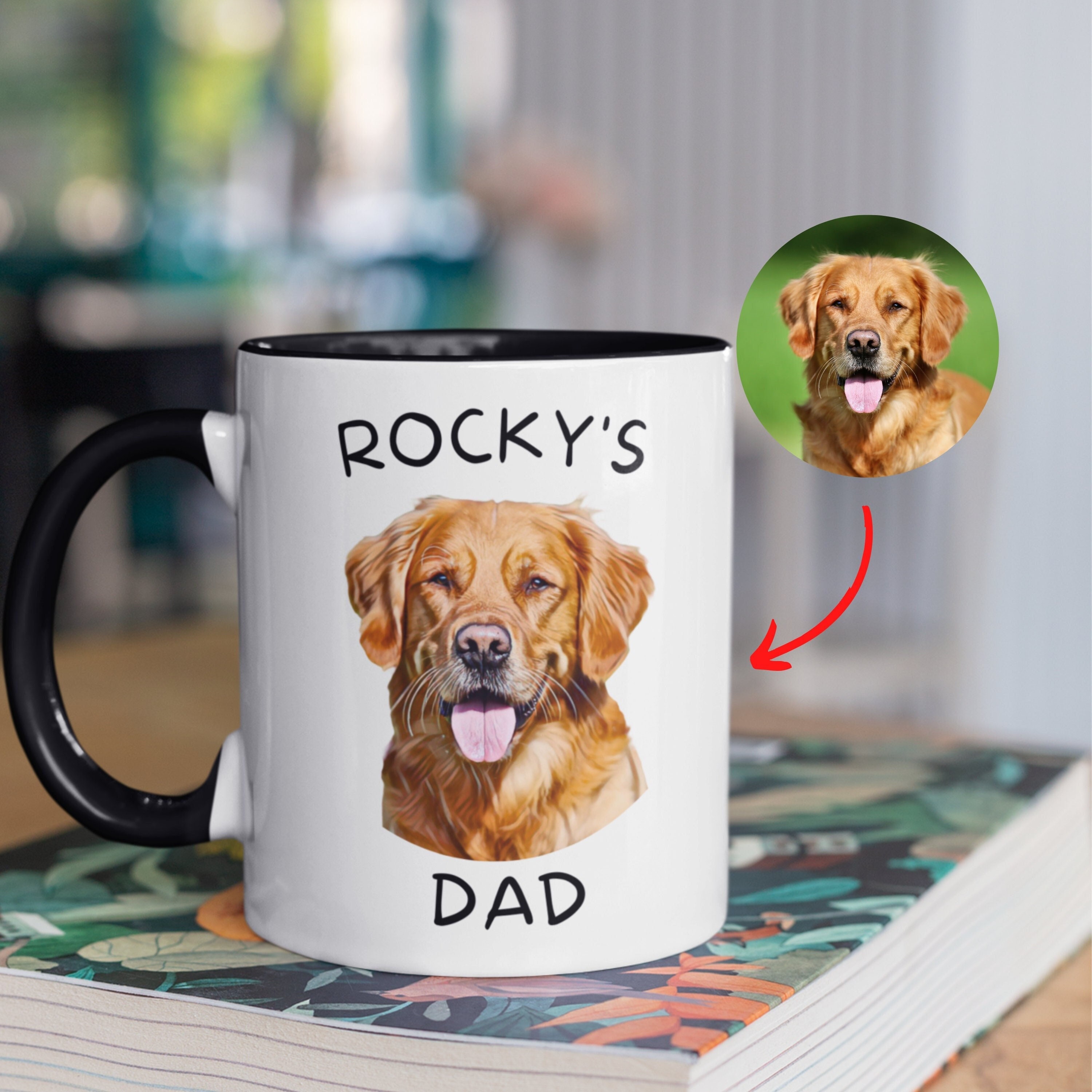 Dog Face Mug, Dog Mom Mug, Dog Dad Mug, Custom Cat Mug