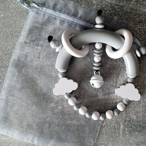 Greifling Wolke weiß mit oder ohne Namen personalisiert Geschenk Geburt / Babyparty / Taufe Babyfotografie Babyshooting Bild 8